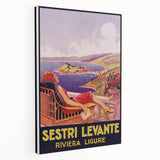 Vintage Sestri Levante Poster – Retro Italian Riviera Travel Art