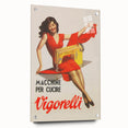 Vintage Vigorelli Sewing Machine Poster – Retro Italian Advertising Art