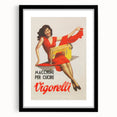 Vintage Vigorelli Sewing Machine Poster – Retro Italian Advertising Art