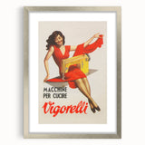 Vintage Vigorelli Sewing Machine Poster – Retro Italian Advertising Art