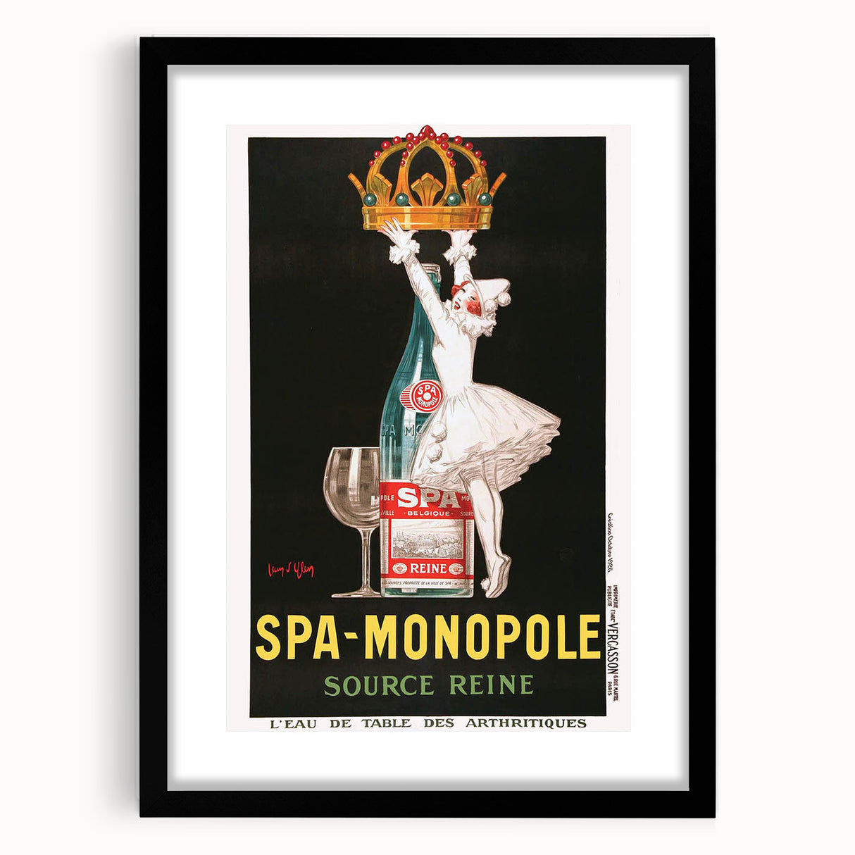 Vintage Advertising Poster - Spa Monopole Retro Wall Art Print