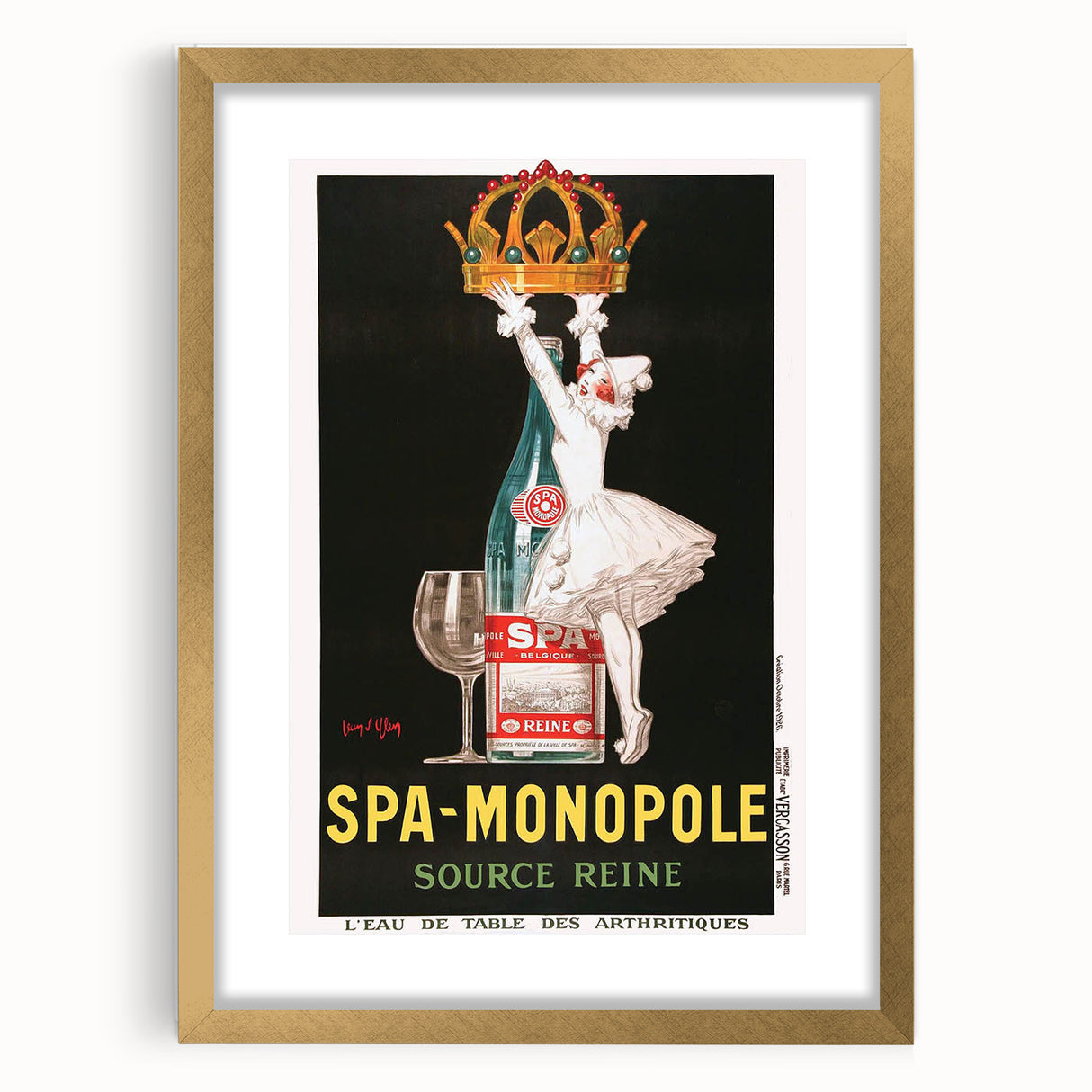 Vintage Advertising Poster - Spa Monopole Retro Wall Art Print
