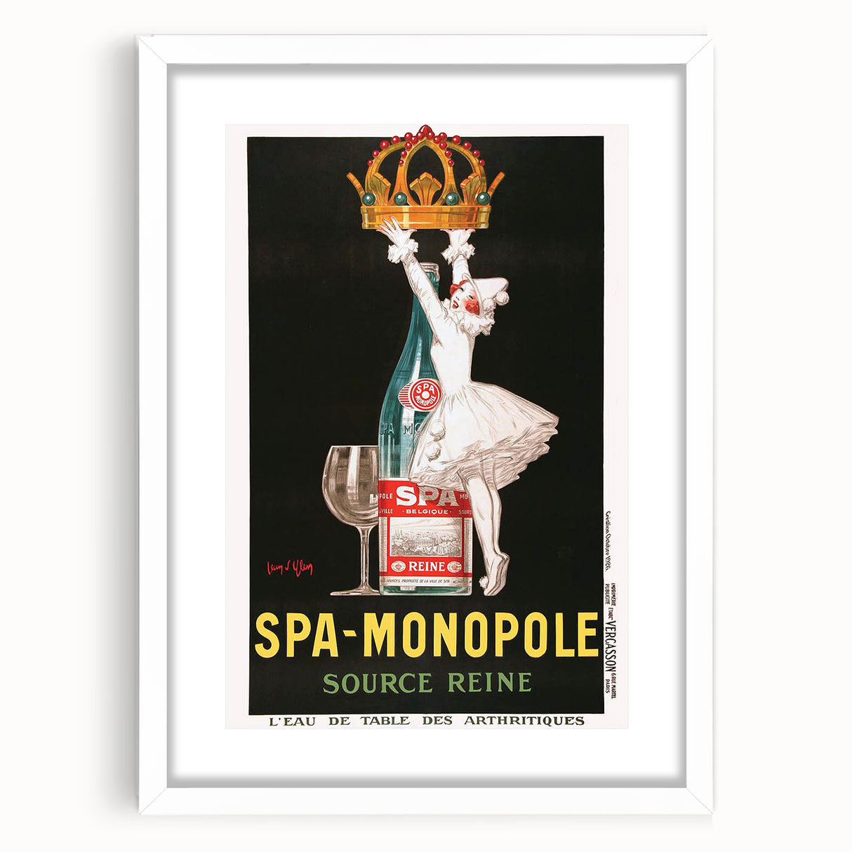 Vintage Advertising Poster - Spa Monopole Retro Wall Art Print