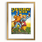Vintage Advertising Poster - Staceghems Bier Retro Wall Art