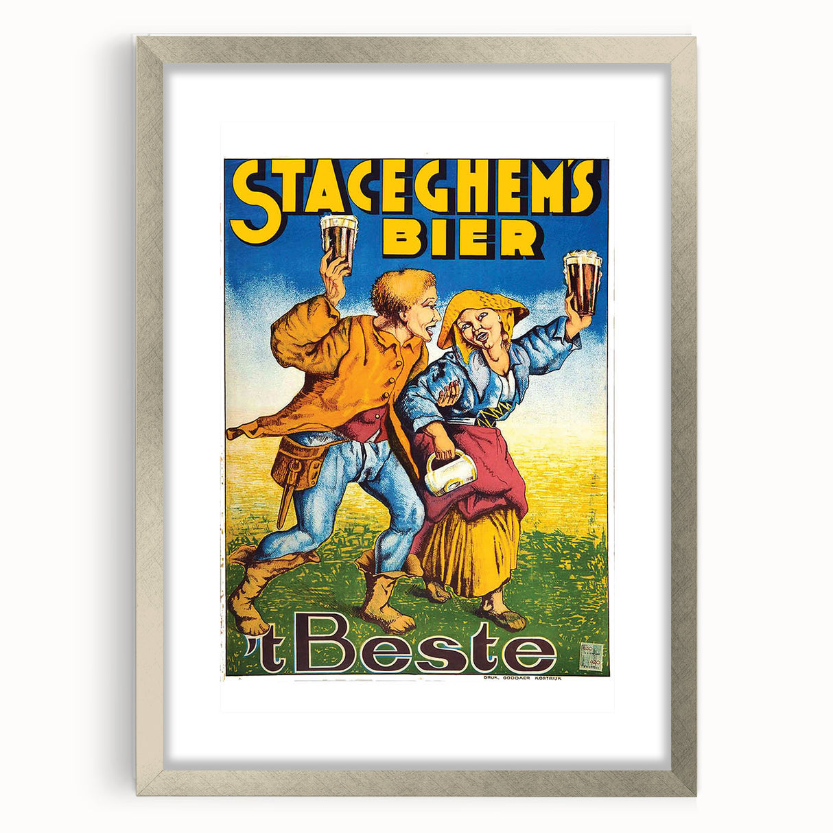 Vintage Advertising Poster - Staceghems Bier Retro Wall Art