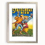 Vintage Advertising Poster - Staceghems Bier Retro Wall Art