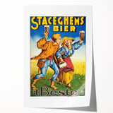Vintage Advertising Poster - Staceghems Bier Retro Wall Art