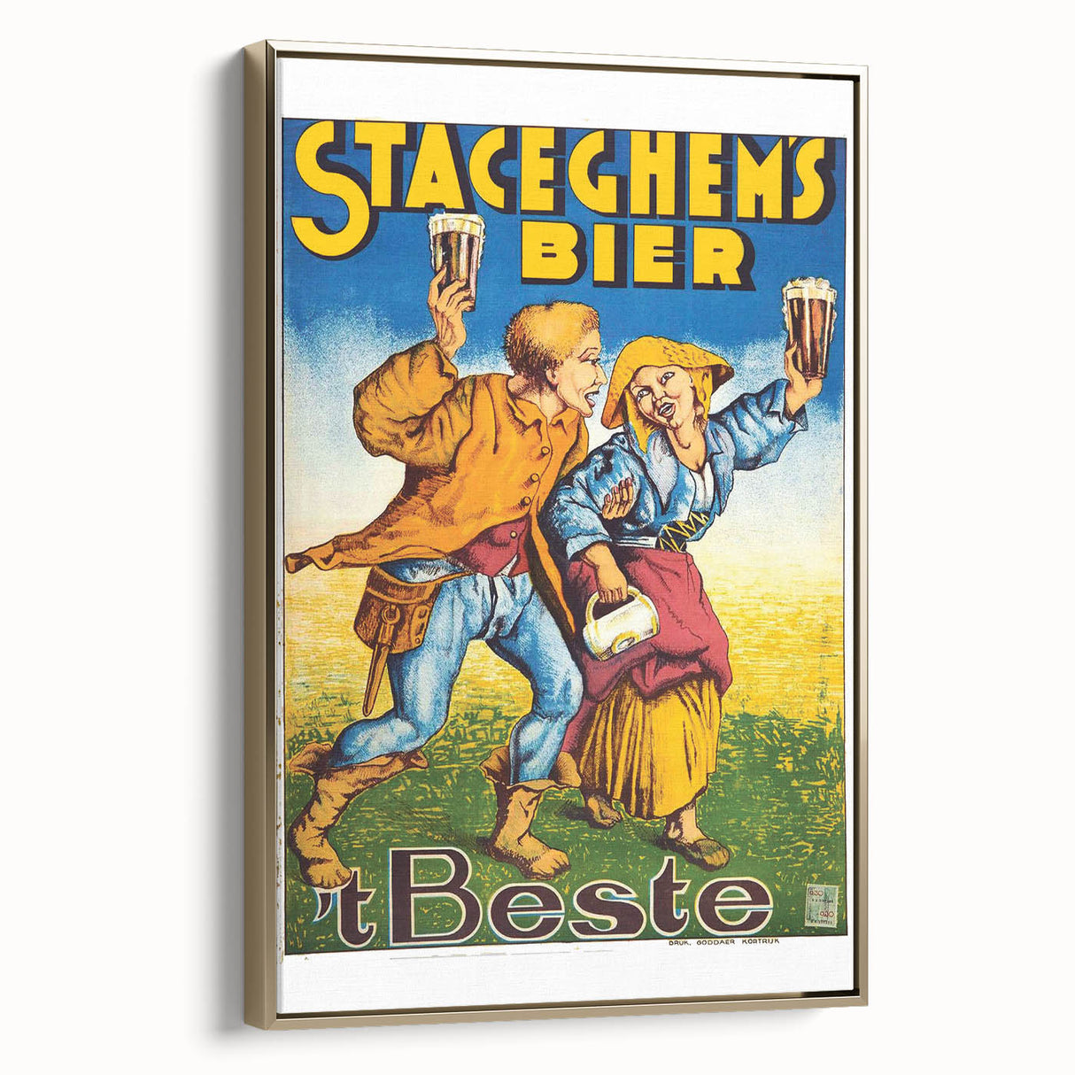 Vintage Advertising Poster - Staceghems Bier Retro Wall Art