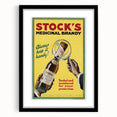 Vintage Advertising Poster - Stock's Brandy Retro Wall Art