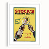 Vintage Advertising Poster - Stock's Brandy Retro Wall Art