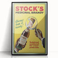 Vintage Advertising Poster - Stock's Brandy Retro Wall Art