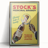 Vintage Advertising Poster - Stock's Brandy Retro Wall Art