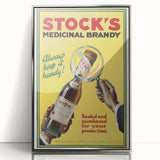 Vintage Advertising Poster - Stock's Brandy Retro Wall Art