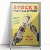Vintage Advertising Poster - Stock's Brandy Retro Wall Art