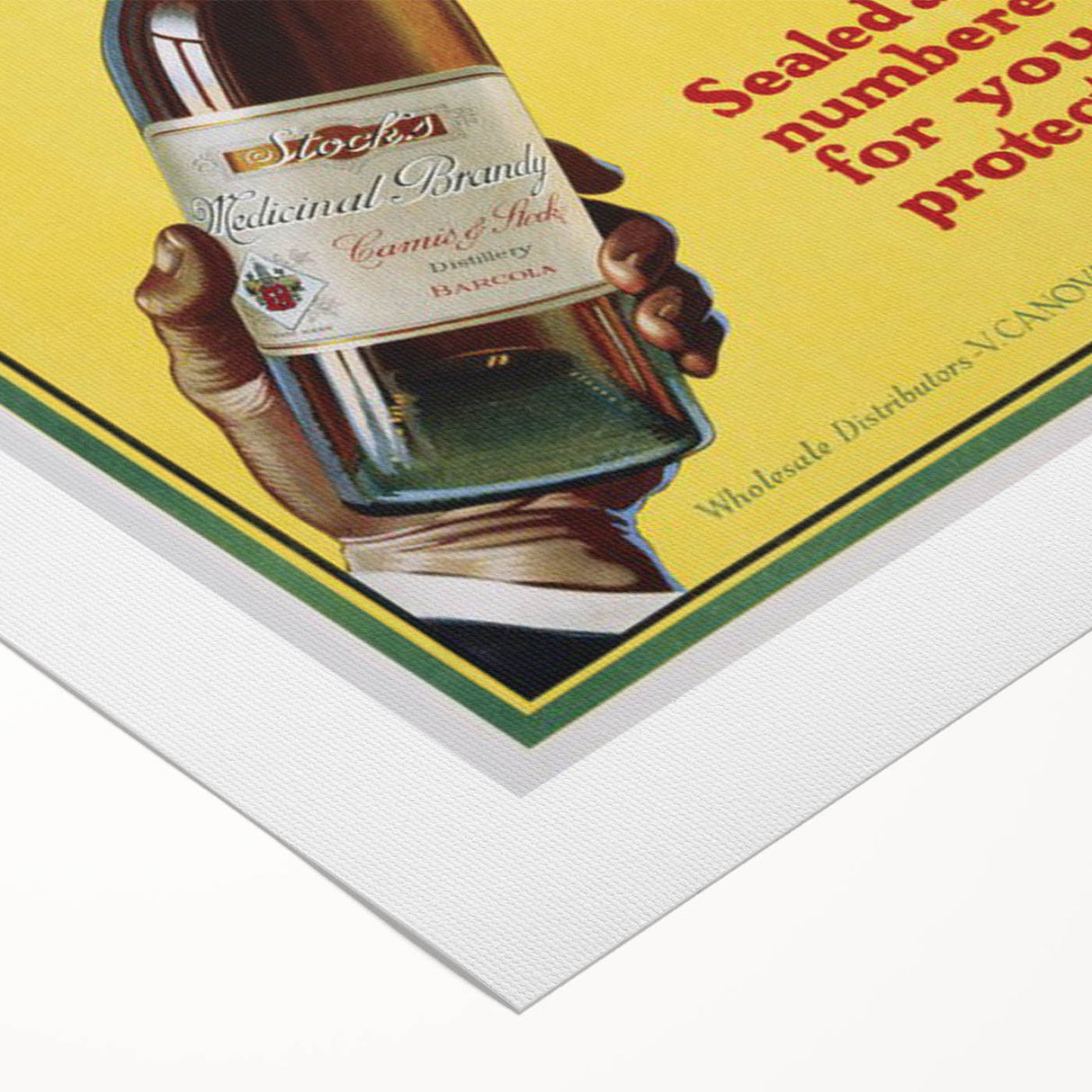 Vintage Advertising Poster - Stock's Brandy Retro Wall Art
