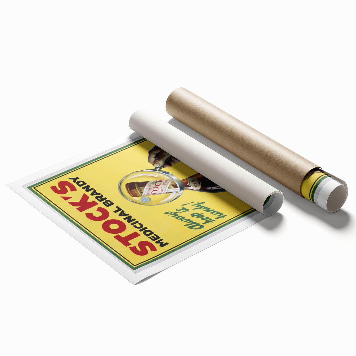 Vintage Advertising Poster - Stock's Brandy Retro Wall Art