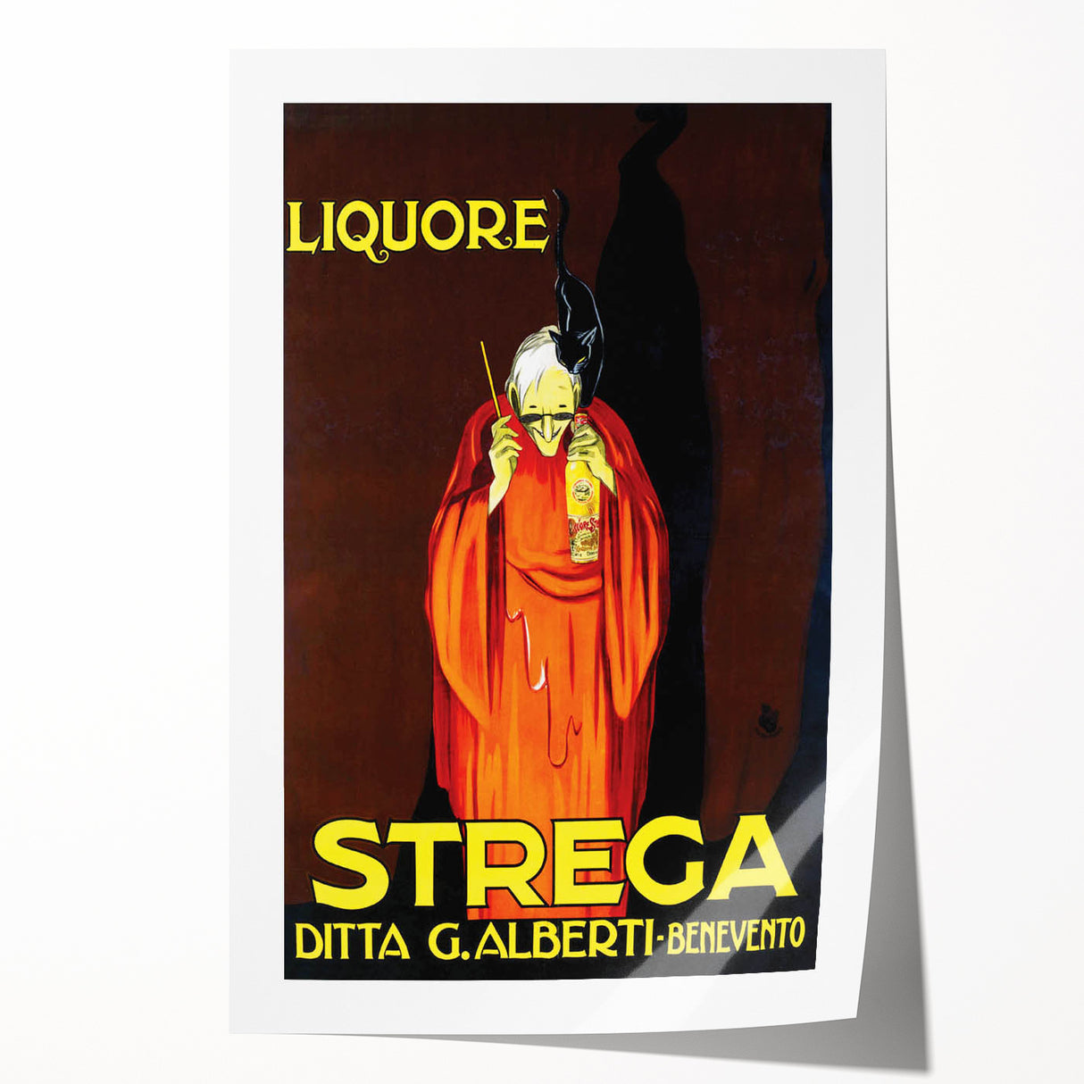 Vintage Advertising Poster - Liquore Strega Retro Wall Art