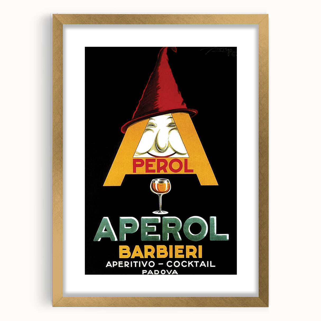 Vintage Aperol Poster - Retro Cocktail Advertising Art