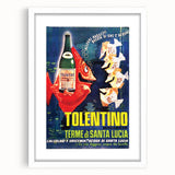 Vintage Advertising Poster - Tolentino Water Retro Wall Art