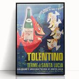 Vintage Advertising Poster - Tolentino Water Retro Wall Art