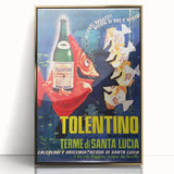 Vintage Advertising Poster - Tolentino Water Retro Wall Art