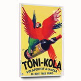 Vintage Advertising Poster - Toni-Kola Parrot Retro Wall Art
