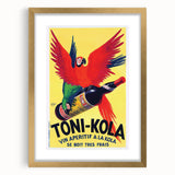 Vintage Advertising Poster - Toni-Kola Parrot Retro Wall Art