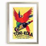 Vintage Advertising Poster - Toni-Kola Parrot Retro Wall Art
