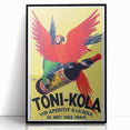 Vintage Advertising Poster - Toni-Kola Parrot Retro Wall Art