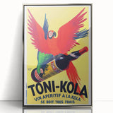 Vintage Advertising Poster - Toni-Kola Parrot Retro Wall Art