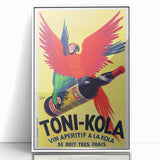 Vintage Advertising Poster - Toni-Kola Parrot Retro Wall Art