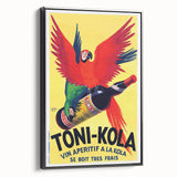 Vintage Advertising Poster - Toni-Kola Parrot Retro Wall Art