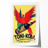 Vintage Advertising Poster - Toni-Kola Parrot Retro Wall Art