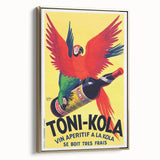 Vintage Advertising Poster - Toni-Kola Parrot Retro Wall Art