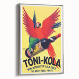 Vintage Advertising Poster - Toni-Kola Parrot Retro Wall Art