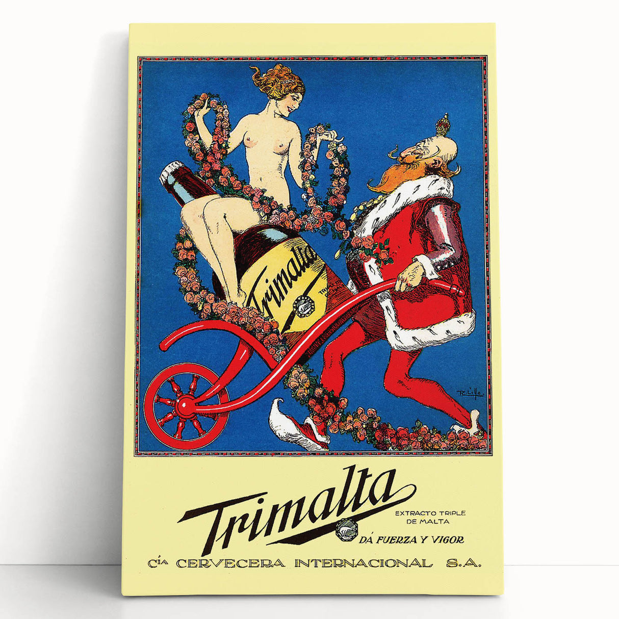 Vintage Advertising Poster - Trimalta Beer Retro Wall Art