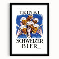 Vintage Advertising Poster - Schweizer Bier Retro Wall Art