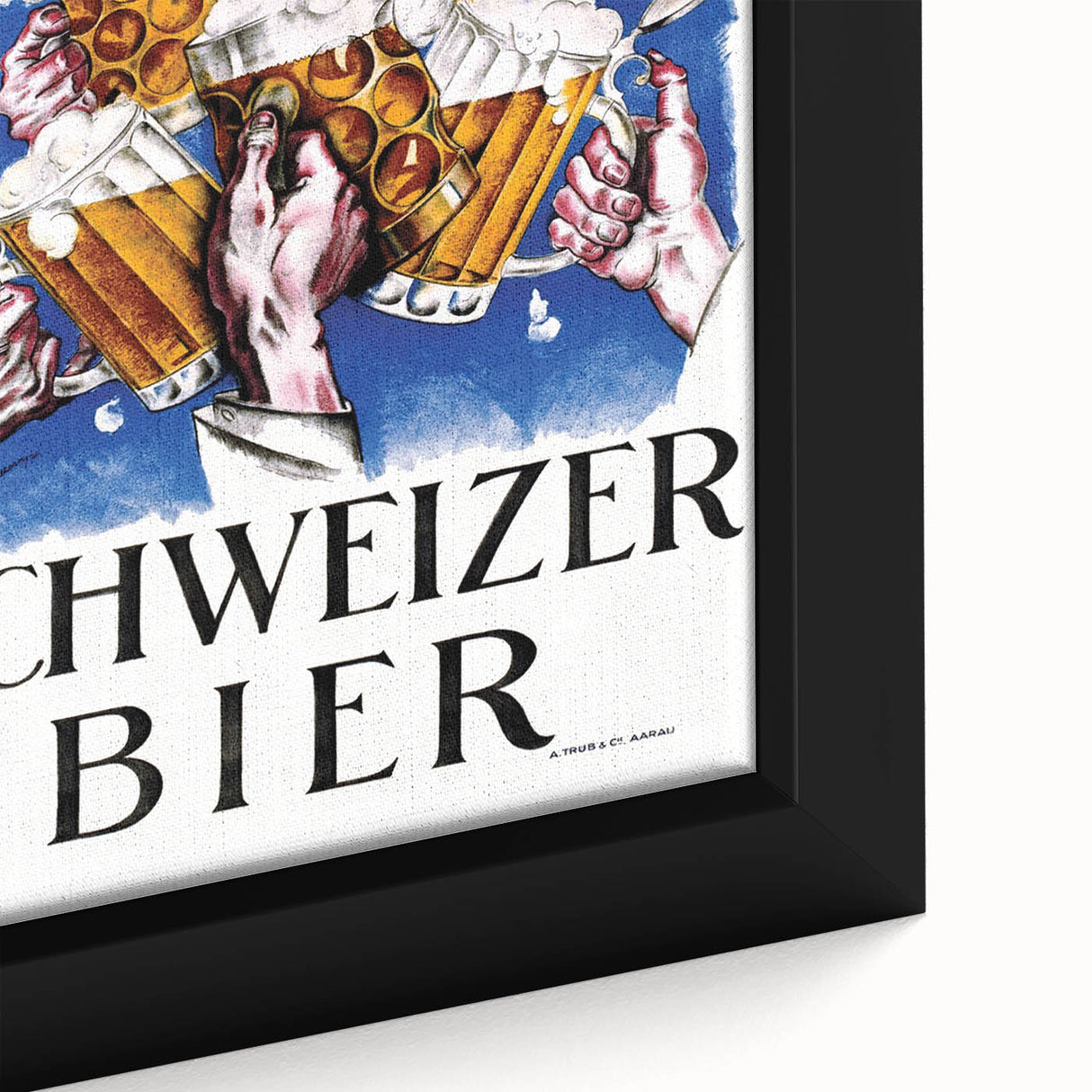 Vintage Advertising Poster - Schweizer Bier Retro Wall Art