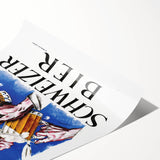 Vintage Advertising Poster - Schweizer Bier Retro Wall Art