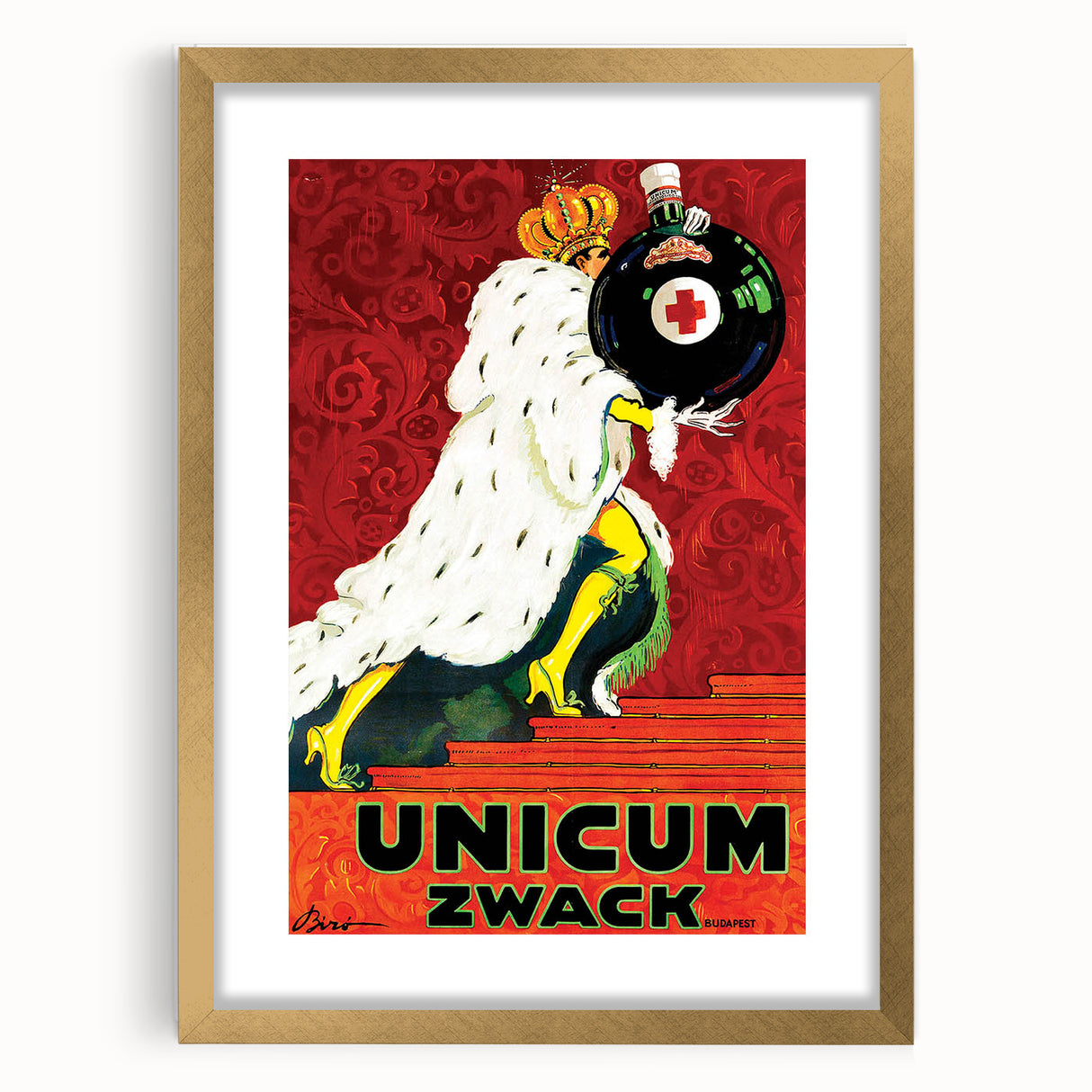 Vintage Advertising Poster - Unicum Zwack Retro Wall Art