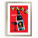 Vintage Advertising Poster - Vabé Apéritif Retro Wall Art