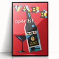 Vintage Advertising Poster - Vabé Apéritif Retro Wall Art