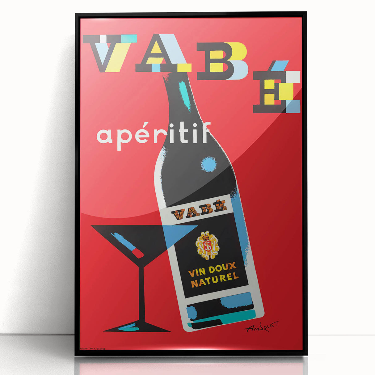 Vintage Advertising Poster - Vabé Apéritif Retro Wall Art