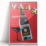 Vintage Advertising Poster - Vabé Apéritif Retro Wall Art