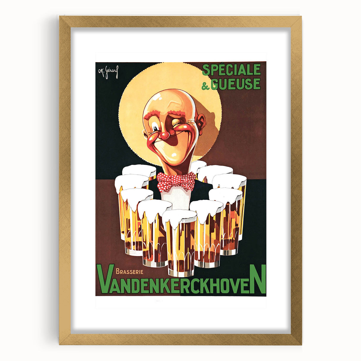 Vintage Advertising Poster - Vandenkerckhoven Beer Art