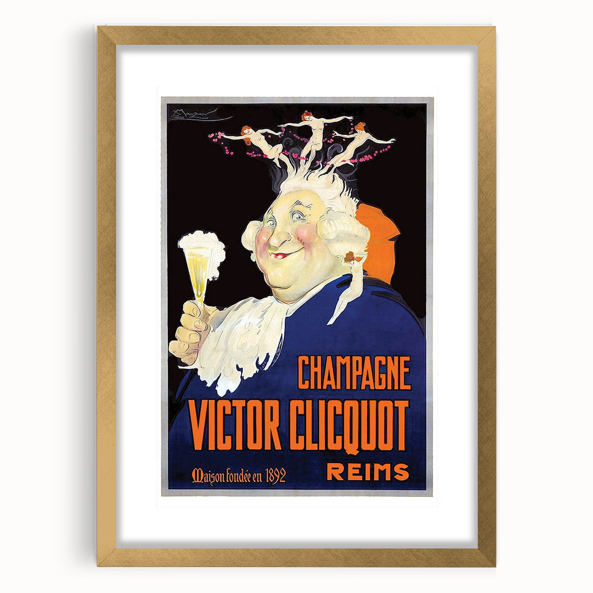 Vintage Advertising Poster - Victor Clicquot Champagne Art