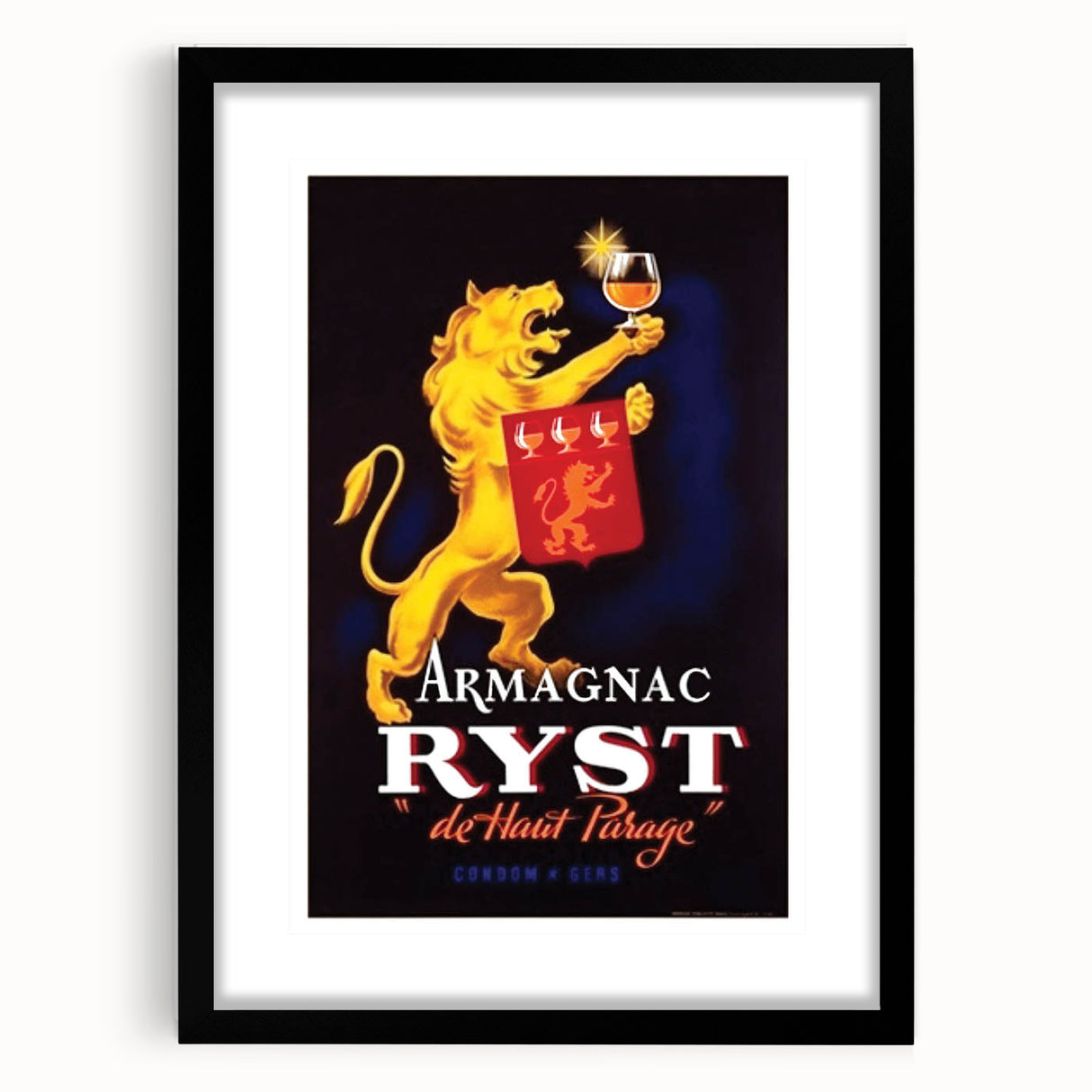 Vintage Armagnac Ryst Poster - Retro Liquor Advertising Art