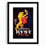 Vintage Armagnac Ryst Poster - Retro Liquor Advertising Art