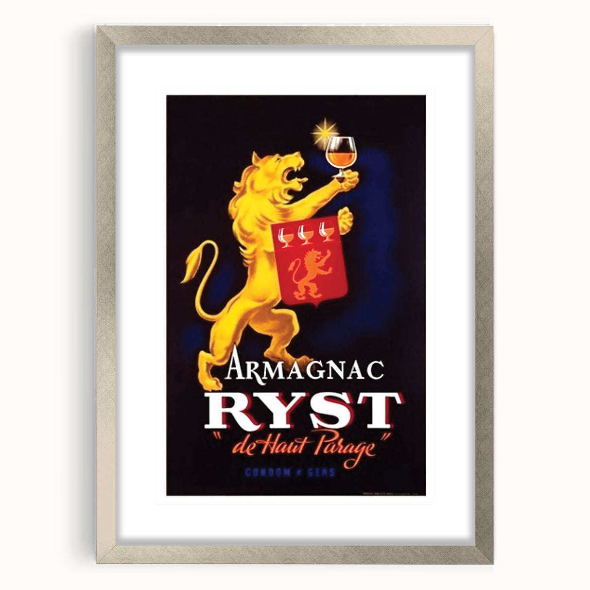 Vintage Armagnac Ryst Poster - Retro Liquor Advertising Art
