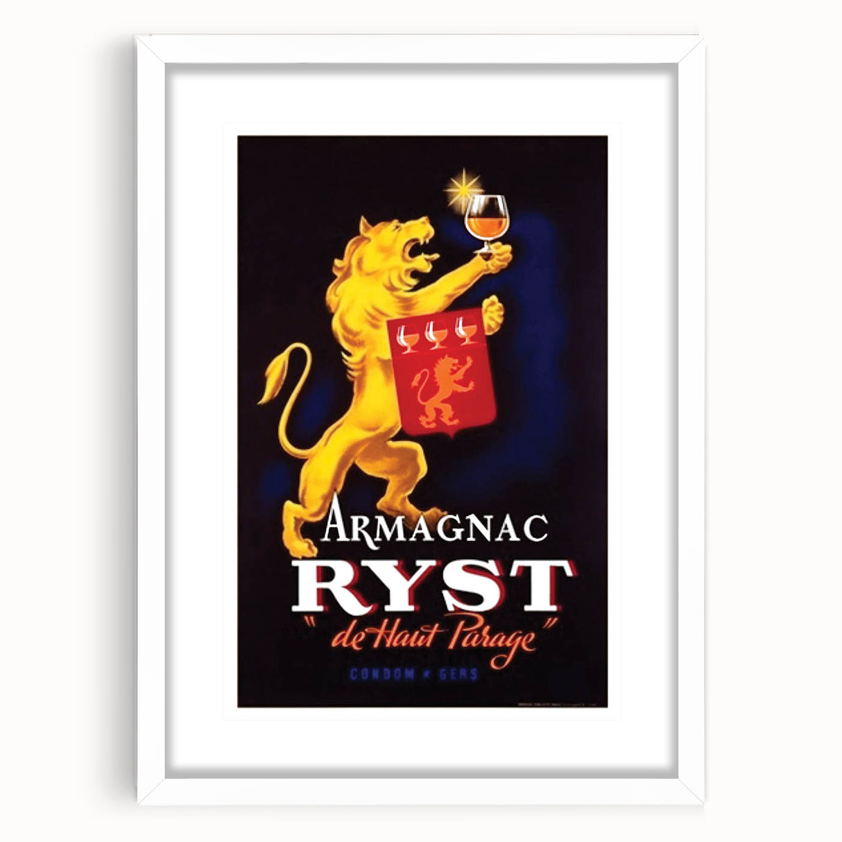 Vintage Armagnac Ryst Poster - Retro Liquor Advertising Art